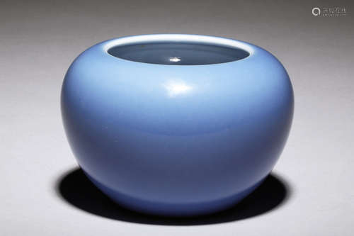 A VERY FINE GUANGXU IMPERIAL SKY-BLUE JAR