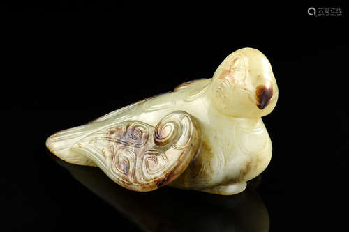 ARCHAIC JADE CARVED 'EAGLE' FIGURE