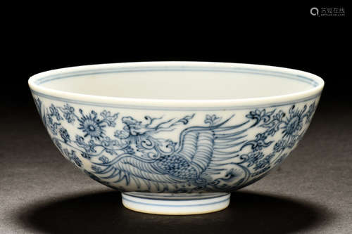 BLUE AND WHITE 'PHOENIX' BOWL