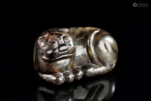 JADE CARVED 'MYTHICAL BEAST' FIGURE