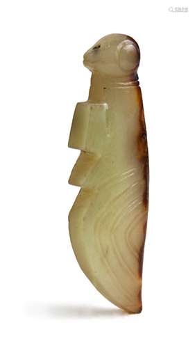 328. CARVED JADE MANTIS  SHAPED