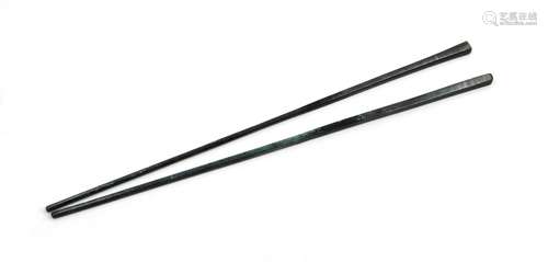 310. PAIR OF TANG DYN BRONZE CHOPSTICKS