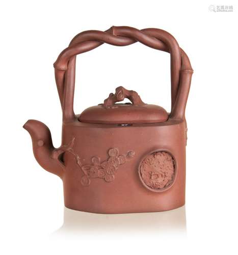 313. YIXING HONG NI RED CLAY TEA POT