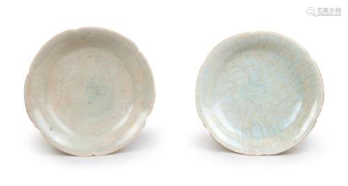 110. PAIR OF SONG DYNASTY WHITE GLAZED DISHES