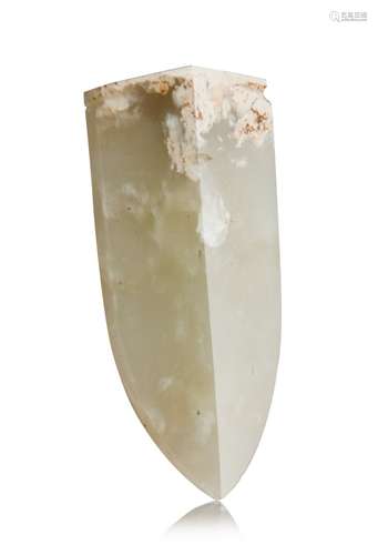 327. CARVED JADE CICADA SHAPE