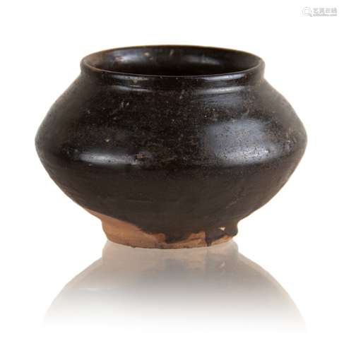 382. KOREAN DARK GLAZED JAR