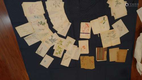 243. GROUP OF COPIES OF FLOWER PAINTINGS