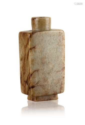 36. JADE CARVED SNUFF BOTTLE, QING DYNASTY