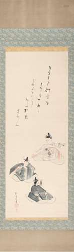 429. SCROLL CALLIGRAPHY AND PAINTING BY OTA NANPO