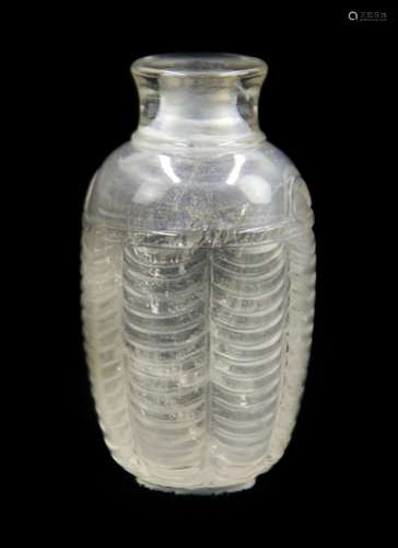 48. QUARTZ SNUFF BOTTLE; QING DYNASTY (1644-1912)