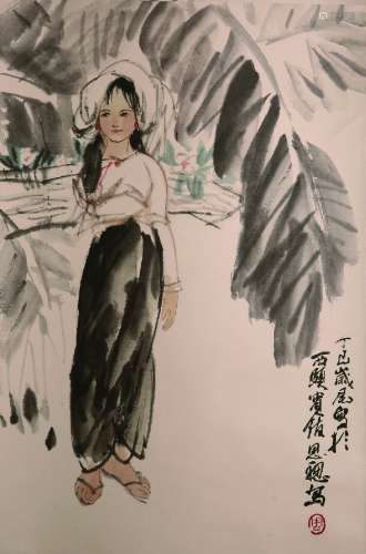 A figural painting by Zhou Si Cong