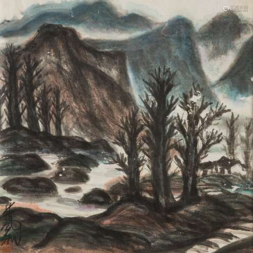 Landscape of Water and Mountain by Lin Fengmian
