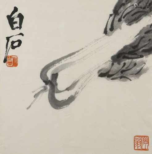 An Ink on Paper of Cabbage by Qi Bai Shi