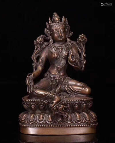 A BRONZE FIGURE OF BUDDHA