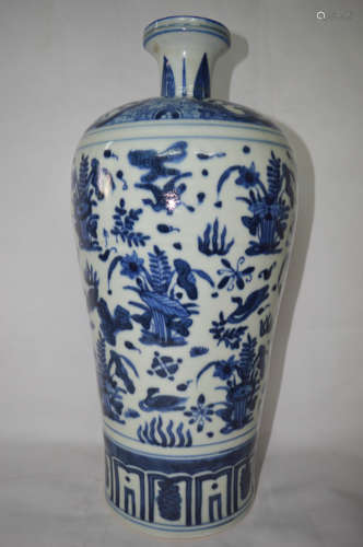 BLUE&WHITE CHINESE DUCKS VASE