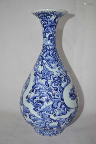 BLUE&WHITE DRAGON YUHUCHUN VASE