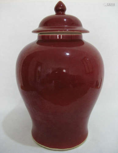 A RED GLAZE GENERAL JAR