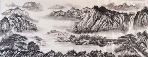 INK PAINTINGS WITH LANDSCAPE