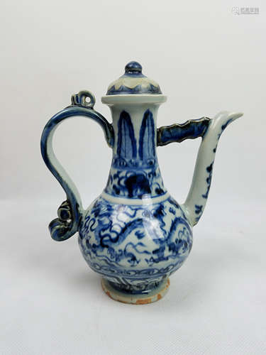 A YUAN BLUE&WHITE EWER