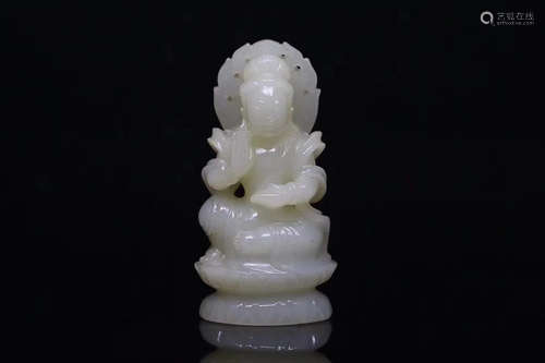 AN OLD TIBETAN HETIAN JADE SEED MATERIAL 