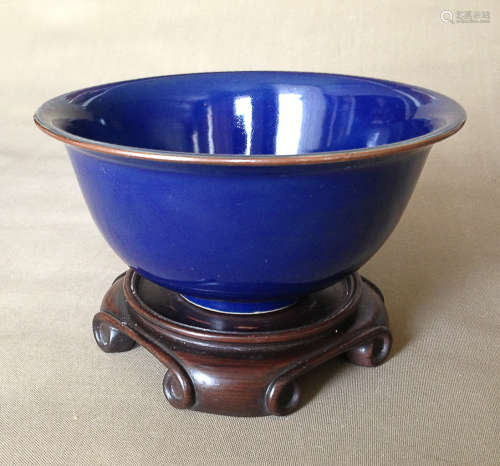 A XUANDE BLUE GLAZE BOWL