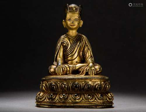 second Karmapa Lama Statue Central Tibet 16th century