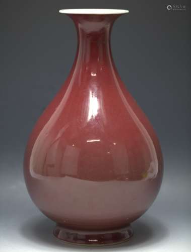 An exceptional and rare jun Copper-Red glazed vase from Daoguang period