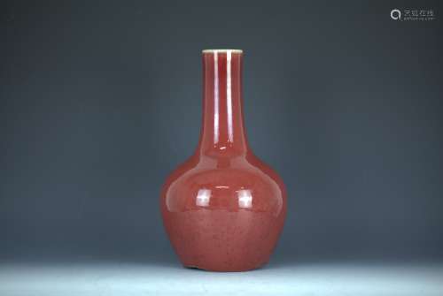 A fine Jun copper-red glazed bottle vase