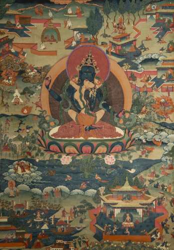 A Thangka of Rinpoche Padmasambhava from the 19th Century