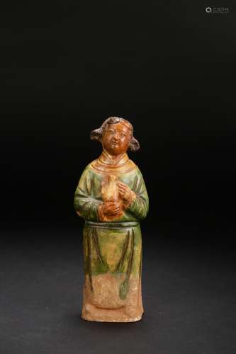 A Sancai-Glazed Maiden figure from Song Dynasty