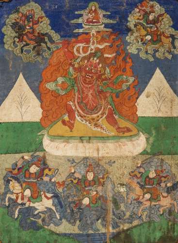 A Thangka of Mahatma Vajrayana from the 19th Century