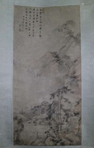An Ink and Color on Paper of Landscape by Yuan Li Zhun