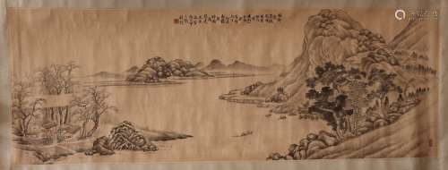 An Ink and Color on Paper of Landscape by Liu Yi Qian