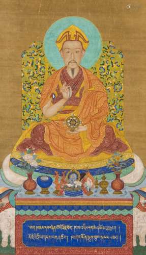 Qianlong Self Portait‘Buddha’Thangka’ Ink And Color On Silk,