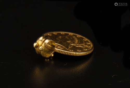Year 1881 Americia Gold Coin Pendant