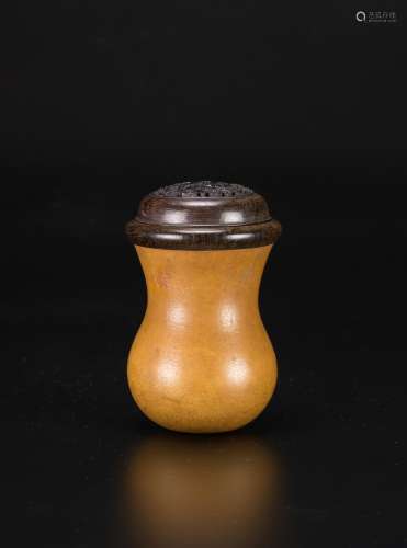 Qing-A Gourd Cricket Cage With Two Covers,