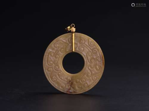 Qing - A Yellow Jade Disc