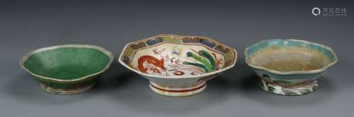Chinese Three Famille Rose Bowls
