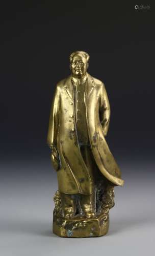 Chinese Mao Brass Stature