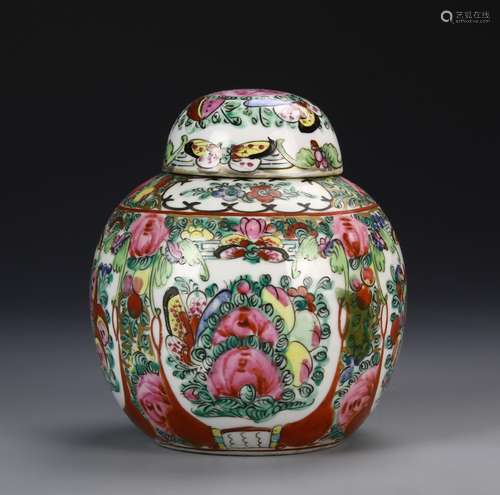 Chinese Famille Rose Jar With Cover