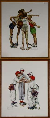 Two Norman Rockwell Framed Prints