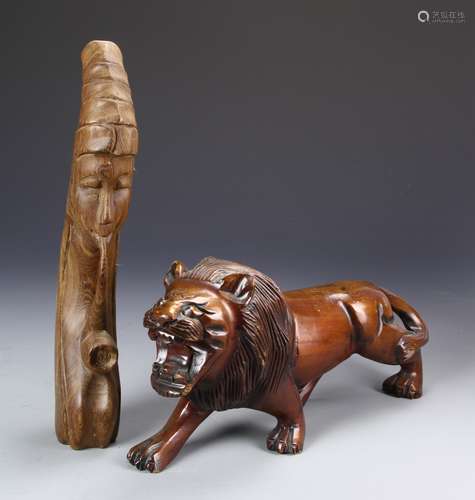 Two Wood Sculptures