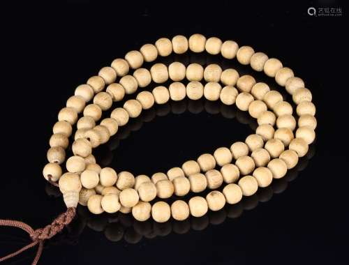 Chinese Cedar Wood Bead Necklace