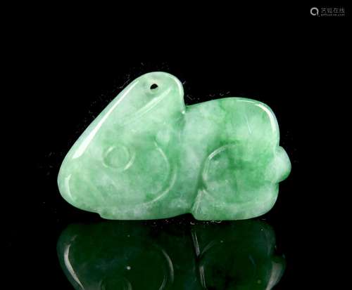 Chinese Jadeite Rabbit Pendant