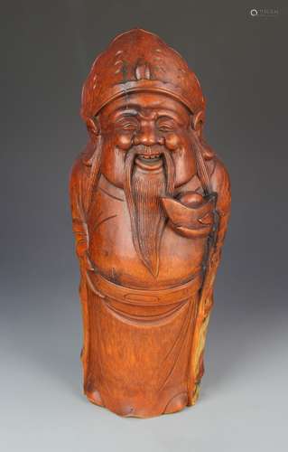 Chinese Carved Bamboo Figure