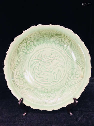Chinese Longquan Celadon Dragon Charger