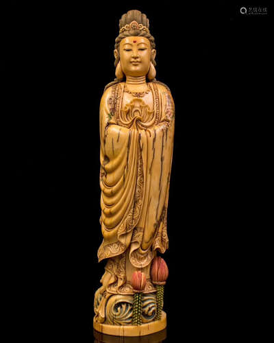 MENGMA XY CARVED FIGURE OF GUANYIN