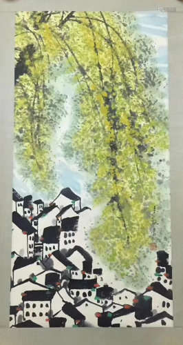 INK PAINTING PAPER OF WUGUANZHONG SIGN