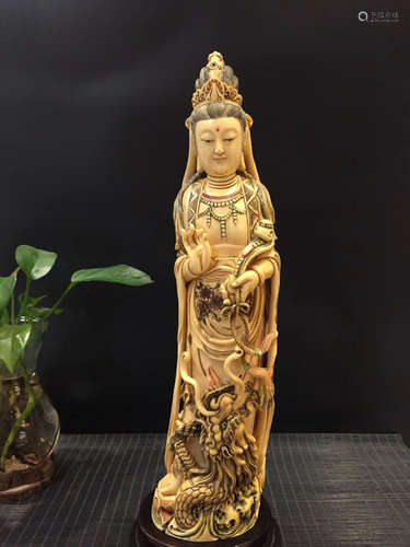 MENGMA XY CARVED FIGURE OF GUANYIN