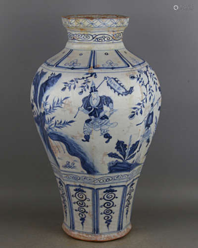 YUAN A BLUE AND WHITE VASE